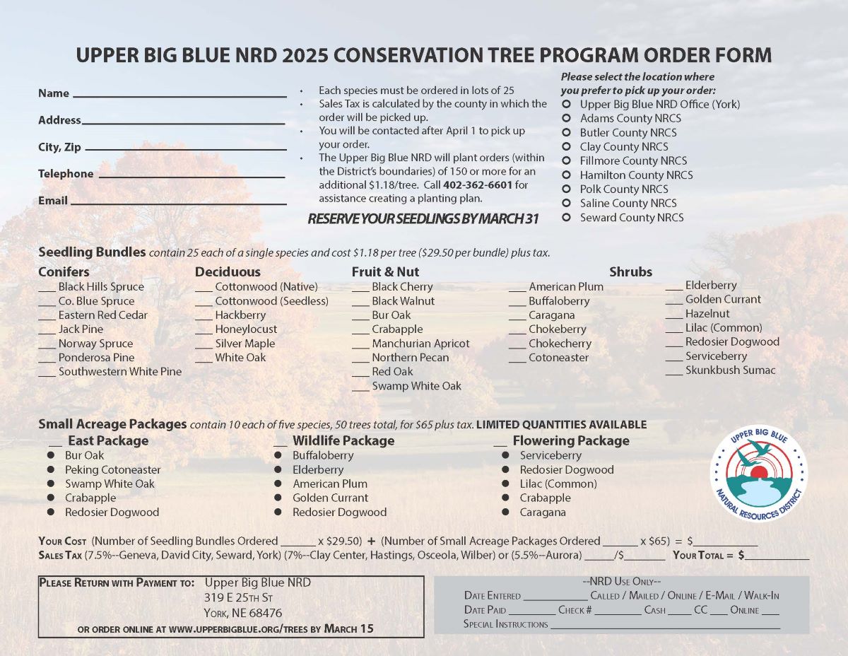 tree order form